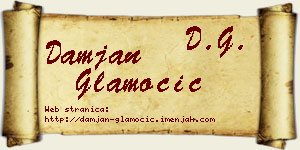 Damjan Glamočić vizit kartica